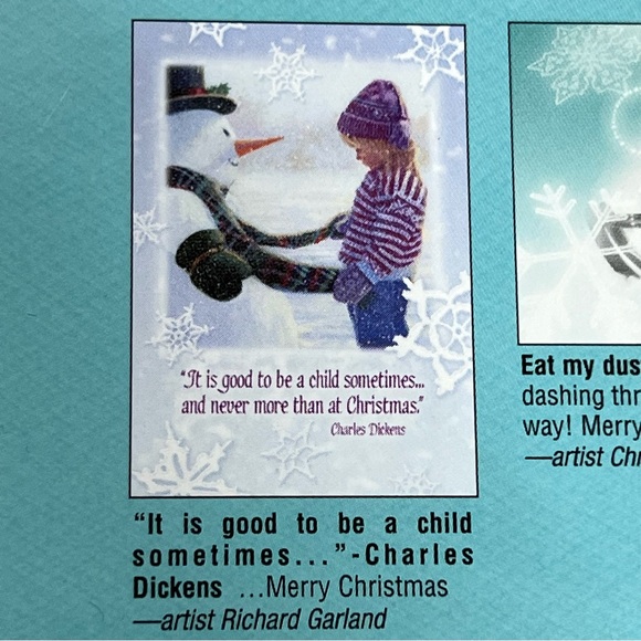 Christmas folded cards set of 20 w/ 10 different designs made in USA - Picture 12 of 16